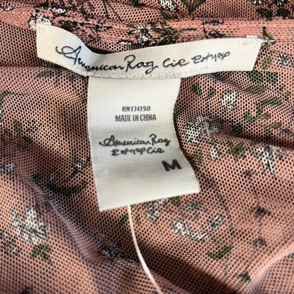 Fairycore Woodland Floral Mesh Sheer Duster Sz M NWT American Rag Boho Dress - Picture 12 of 16